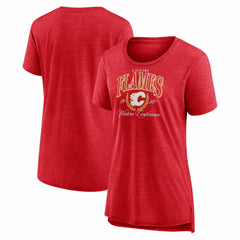 Calgary Flames Women's Reign Supreme Tri-Blend T-Shirt