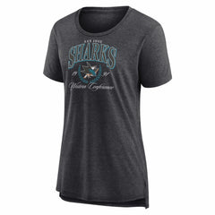 San Jose Sharks Women's Reign Supreme Tri-Blend T-Shirt
