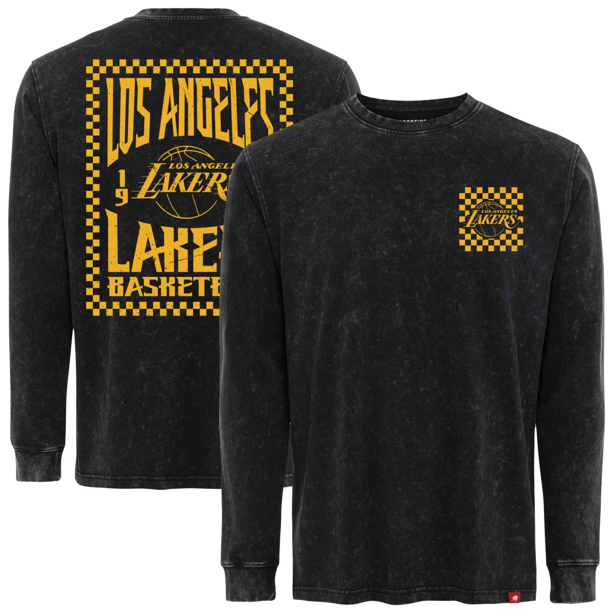 Los Angeles Lakers Sportiqe Men's Bono Long Sleeve T-Shirt - Black cheap