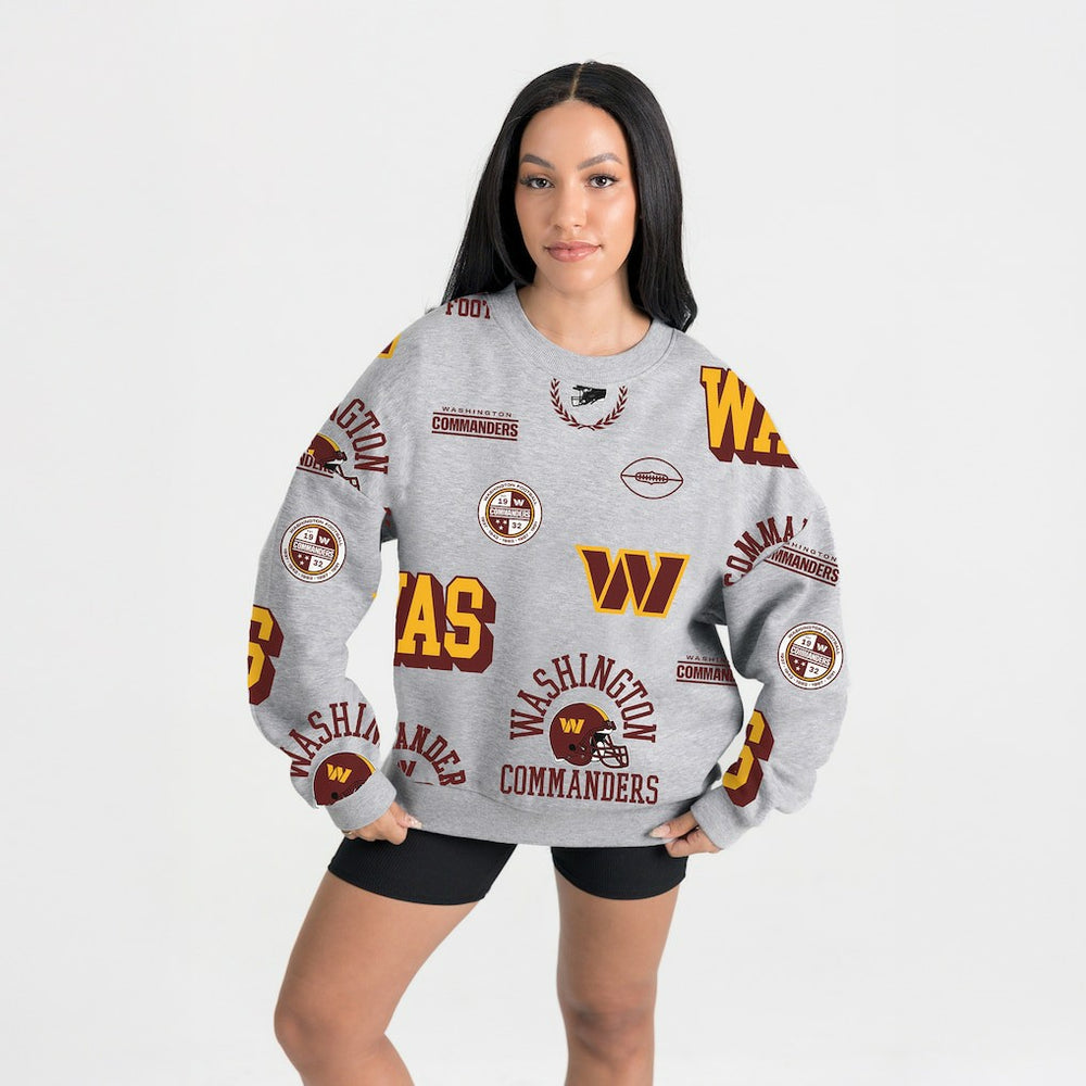 NFL Washington Commanders Gameday Couture Women's Always On Repeat Fleece Sweatshirt