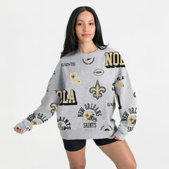 NFL New Orleans Saints Gameday Couture Women's Always On Repeat Fleece Sweatshirt