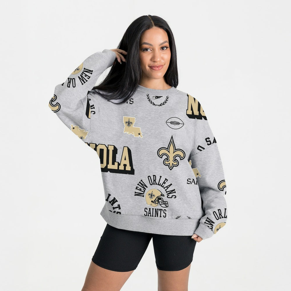 NFL New Orleans Saints Gameday Couture Women's Always On Repeat Fleece Sweatshirt