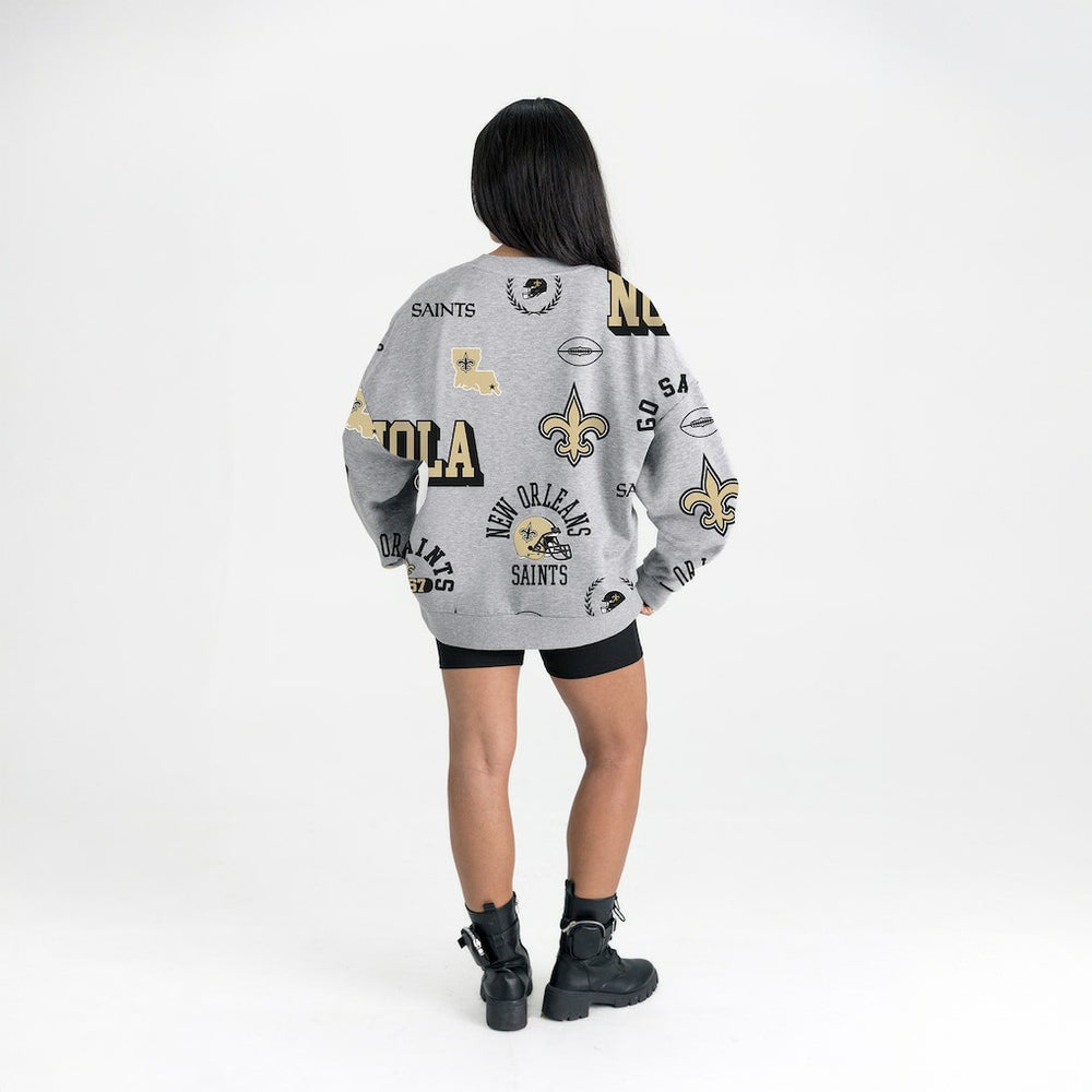 NFL New Orleans Saints Gameday Couture Women's Always On Repeat Fleece Sweatshirt