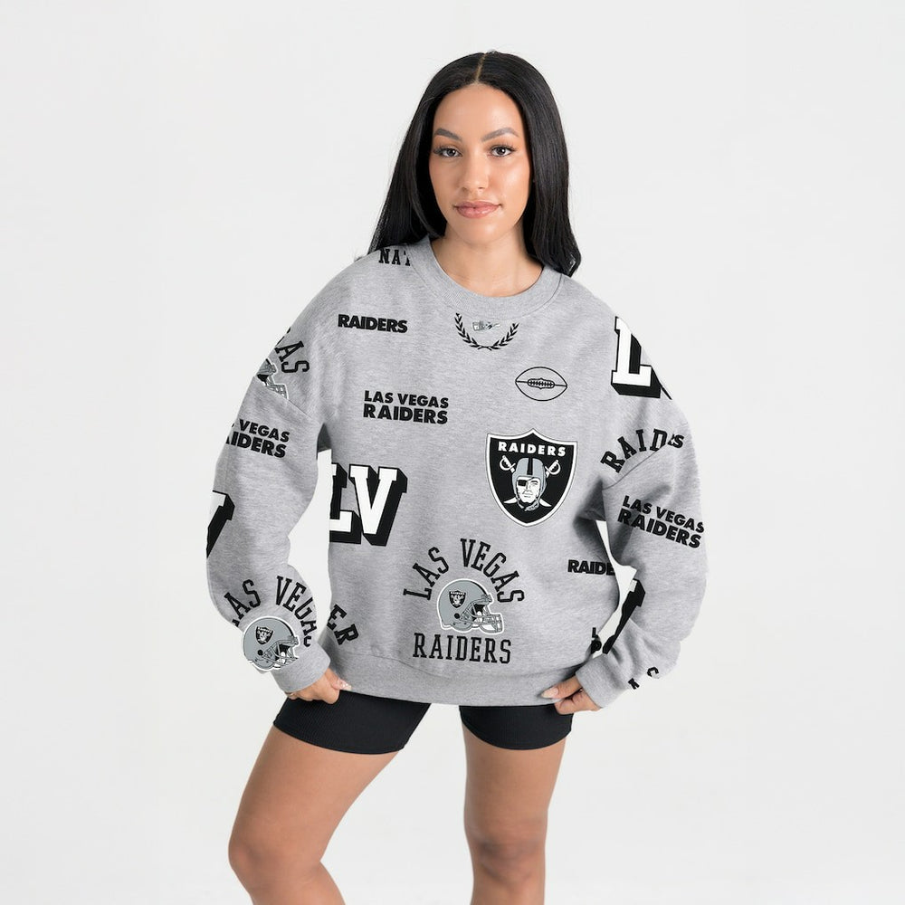 NFL Las Vegas Raiders Gameday Couture Women's Always On Repeat Fleece Sweatshirt