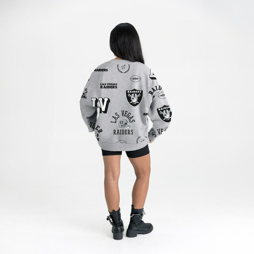 NFL Las Vegas Raiders Gameday Couture Women's Always On Repeat Fleece Sweatshirt