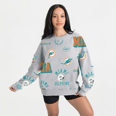 NFL Miami Dolphins Gameday Couture Women's Always On Repeat Fleece Sweatshirt