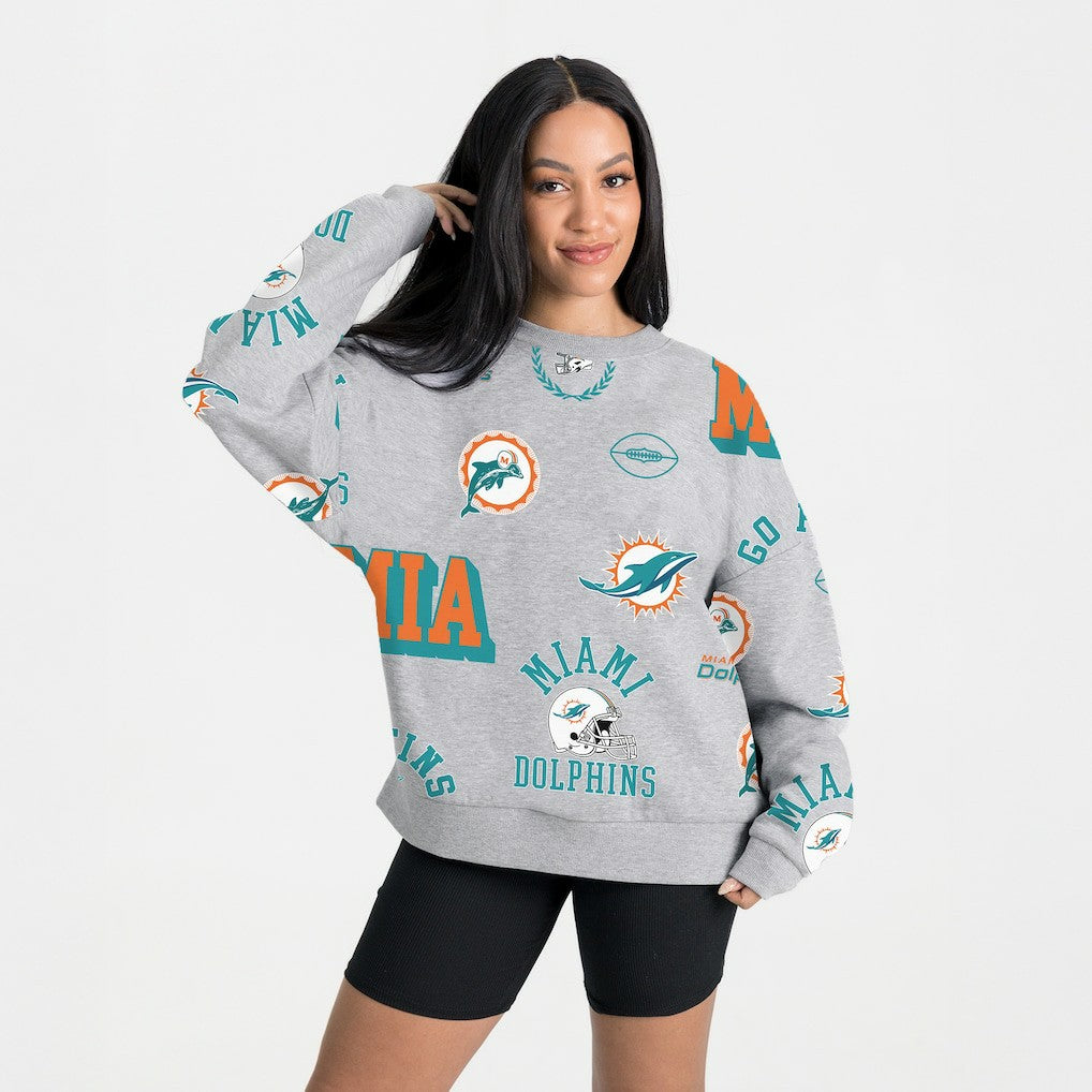 NFL Miami Dolphins Gameday Couture Women's Always On Repeat Fleece Sweatshirt