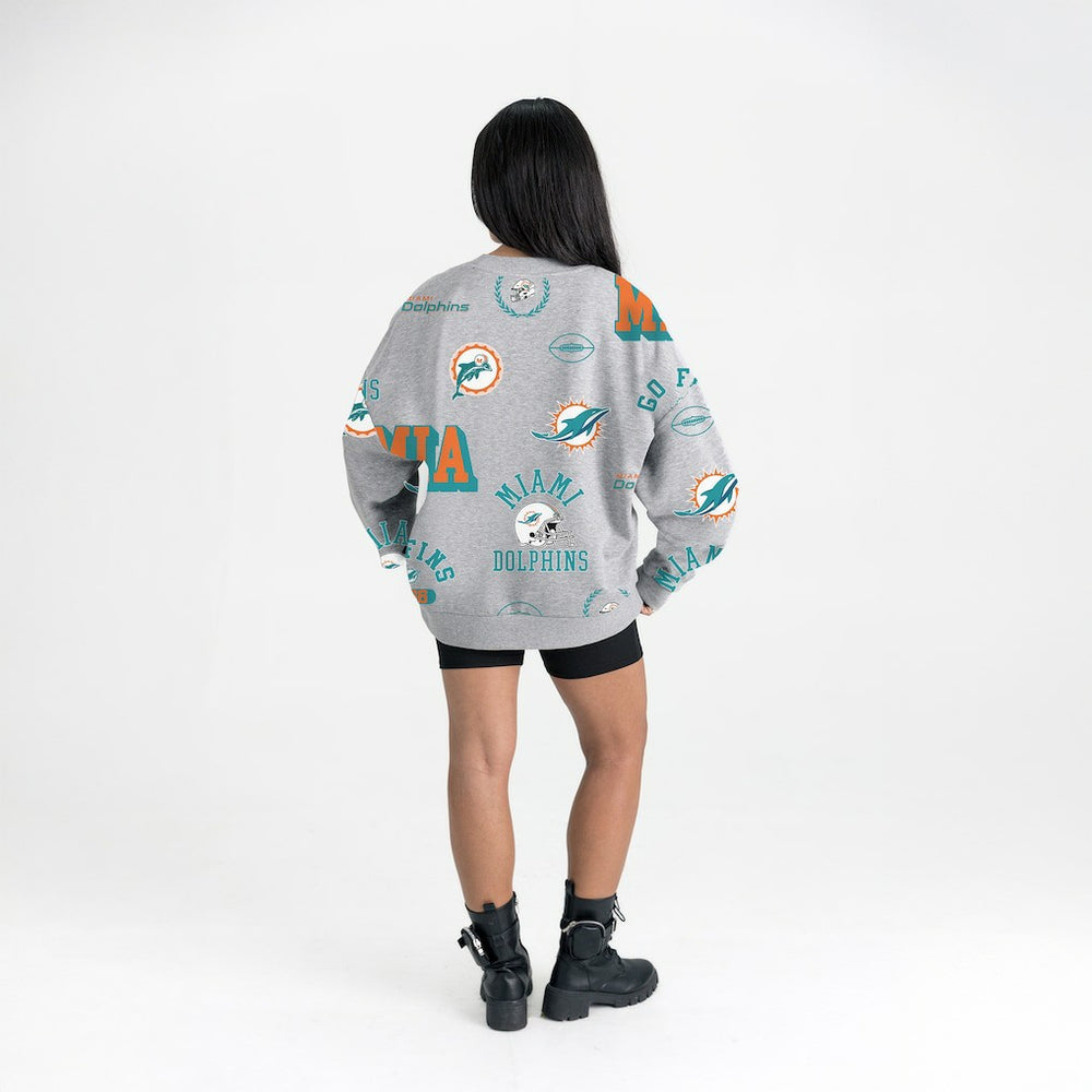NFL Miami Dolphins Gameday Couture Women's Always On Repeat Fleece Sweatshirt