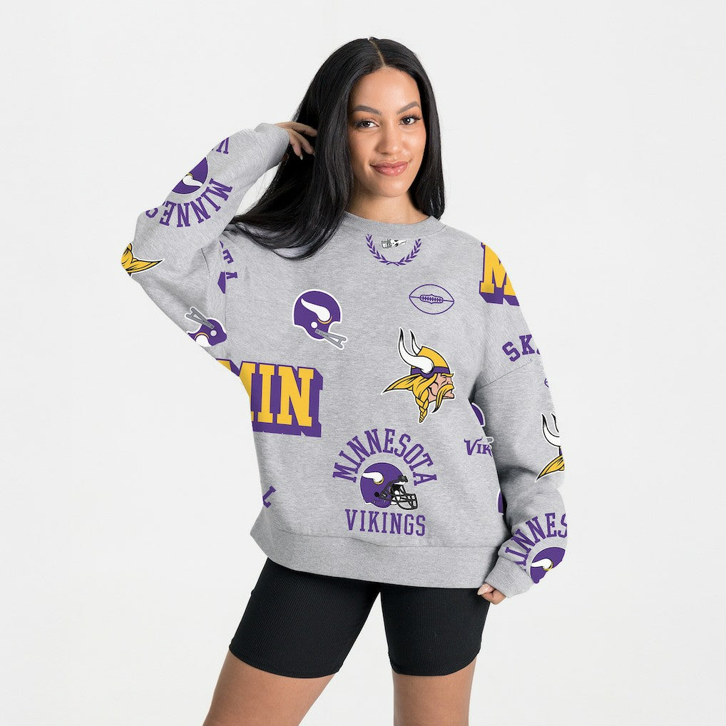 NFL Minnesota Vikings Gameday Couture Women's Always On Repeat Fleece Sweatshirt