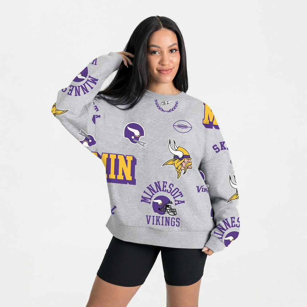 NFL Minnesota Vikings Gameday Couture Women's Always On Repeat Fleece Sweatshirt