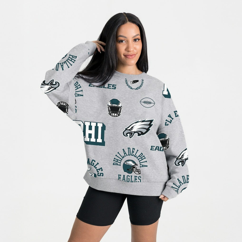 NFL Philadelphia Eagles Gameday Couture Women's Always On Repeat Fleece Sweatshirt