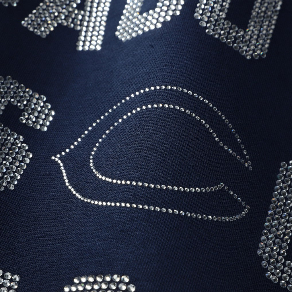 NFL Chicago Bears Gameday Couture Women's Oversized Hype Era Rhinestone Text Sweatshirt