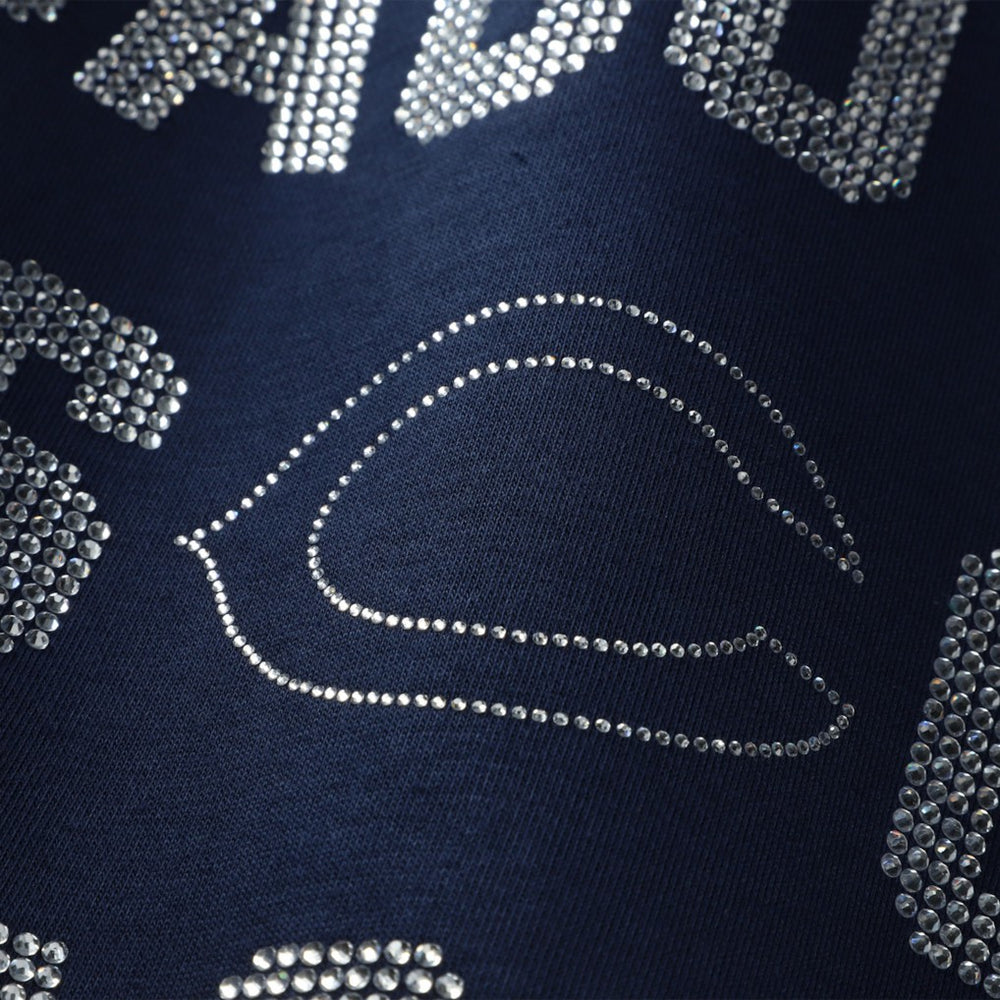 NFL Chicago Bears Gameday Couture Women's Oversized Hype Era Rhinestone Text Sweatshirt