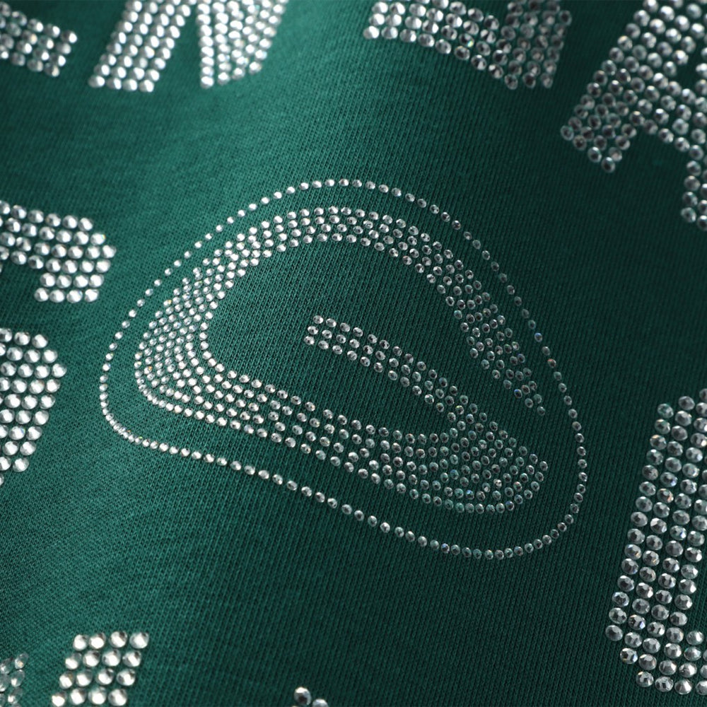 NFL Green Bay Packers Gameday Couture Women's Oversized Hype Era Rhinestone Text Sweatshirt