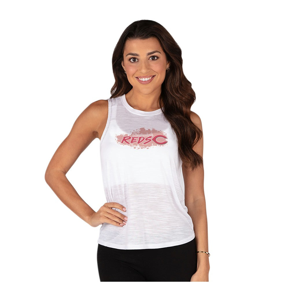 Cincinnati Reds Concepts Sport Women's Infuse Slub Tank Top - White
