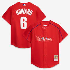 Ryan Howard Philadelphia Phillies Cooperstown Collection Batting Practice Jersey - Red | Mitchell & Ness