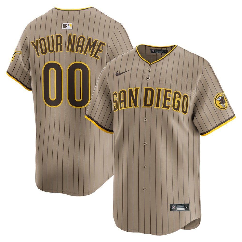 San Diego Padres Alternate Limited Custom Jersey - Sand | Nike