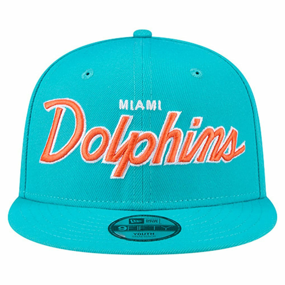 NFL Miami Dolphins Youth Main Script 9FIFTY Snapback Hat