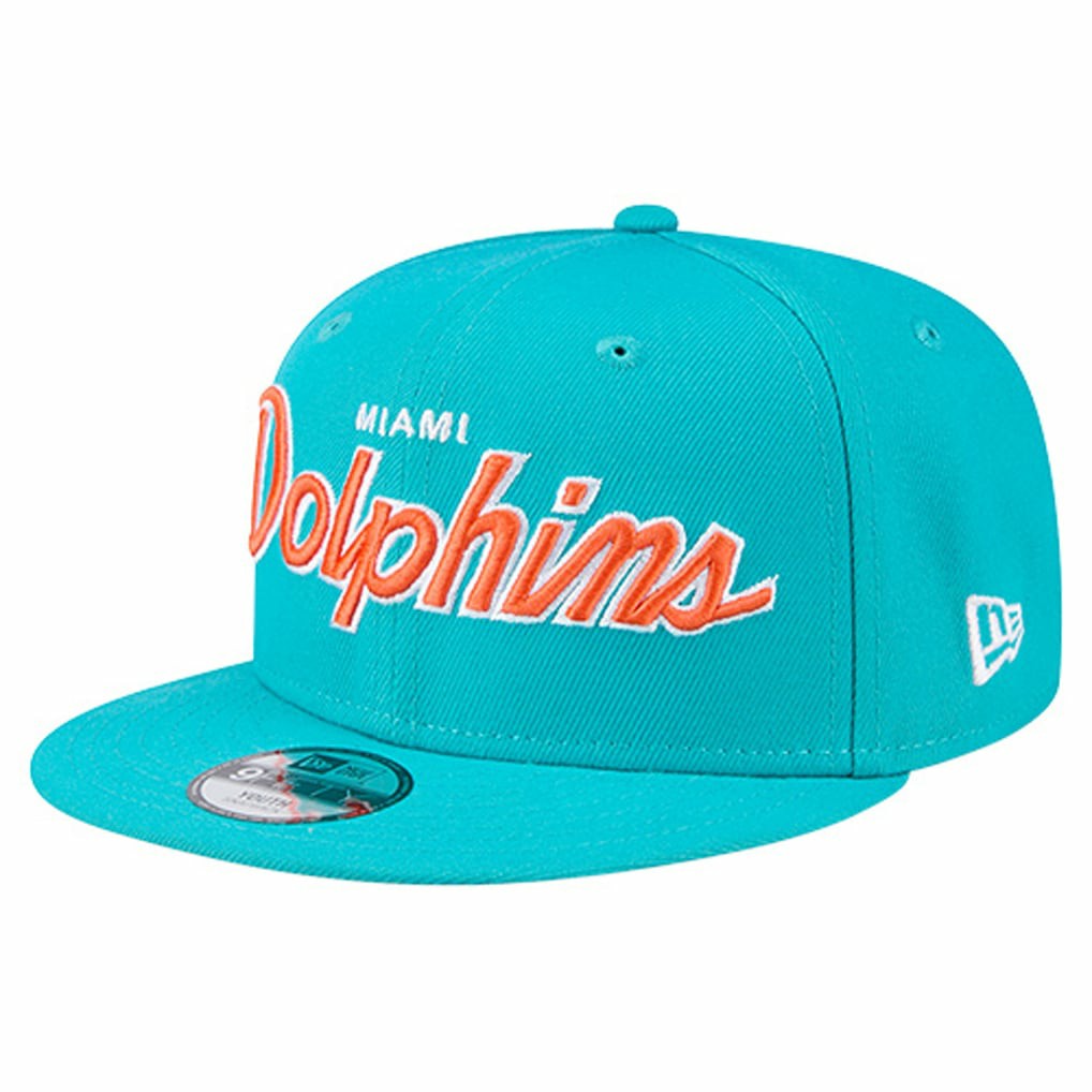 NFL Miami Dolphins Youth Main Script 9FIFTY Snapback Hat