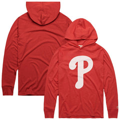 Philadelphia Phillies Homage Lightweight Raglan Tri-Blend Pullover Hoodie - Red