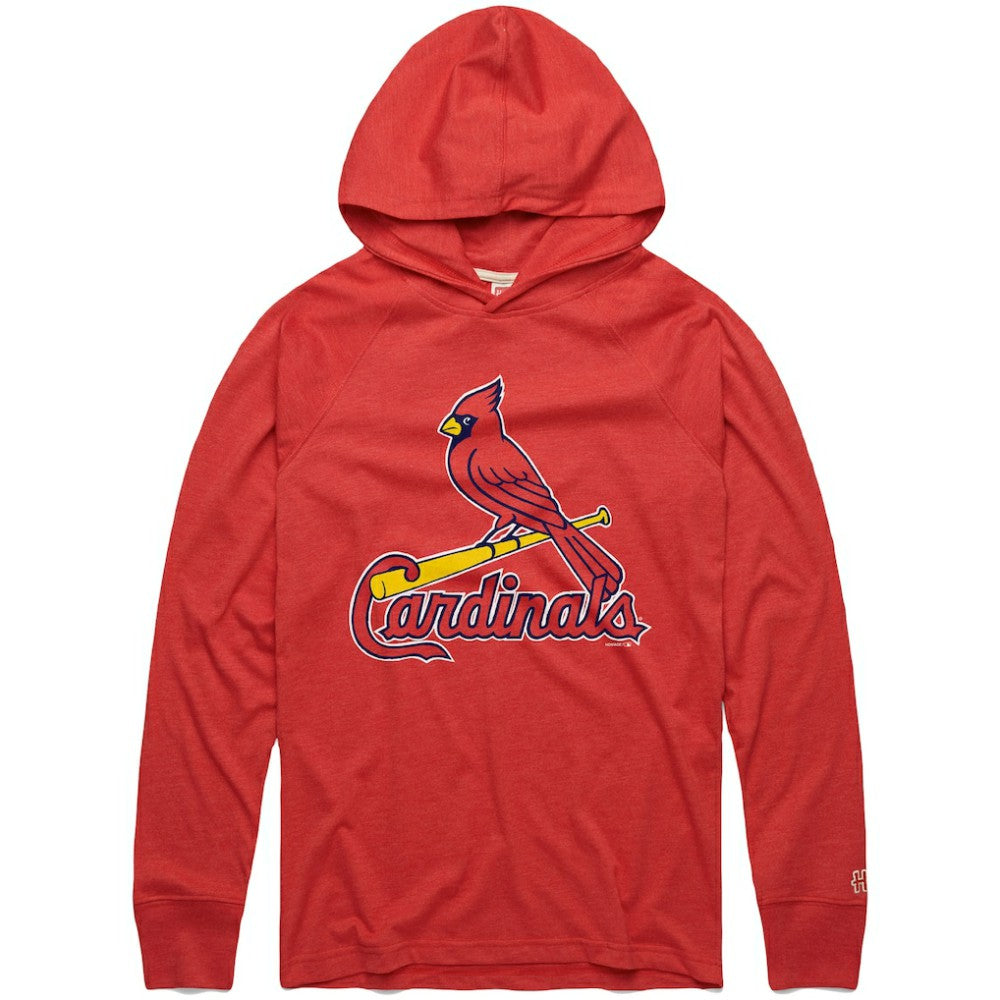 St. Louis Cardinals Homage Lightweight Raglan Tri-Blend Pullover Hoodie - Red
