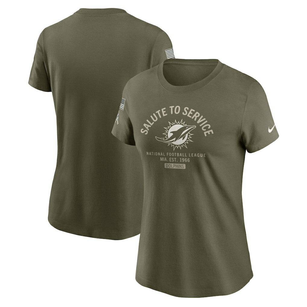 NFL Miami Dolphins Women's 2025 Salute to Service Sideline T-Shirt