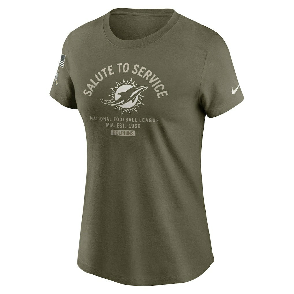 NFL Miami Dolphins Women's 2025 Salute to Service Sideline T-Shirt