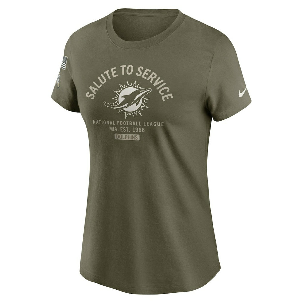 NFL Miami Dolphins Women's 2025 Salute to Service Sideline T-Shirt