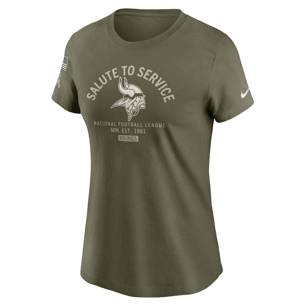 NFL Minnesota Vikings Women's 2025 Salute to Service Sideline T-Shirt