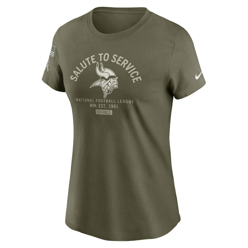 NFL Minnesota Vikings Women's 2025 Salute to Service Sideline T-Shirt