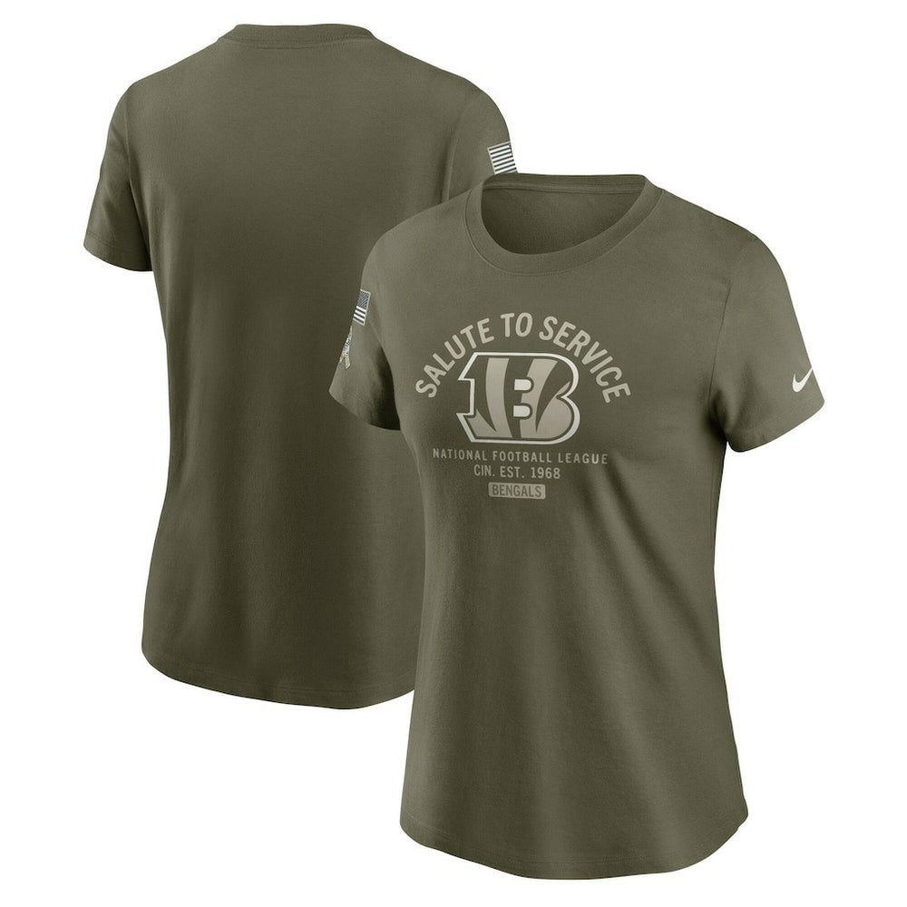 NFL Cincinnati Bengals Women's 2025 Salute to Service Sideline T-Shirt