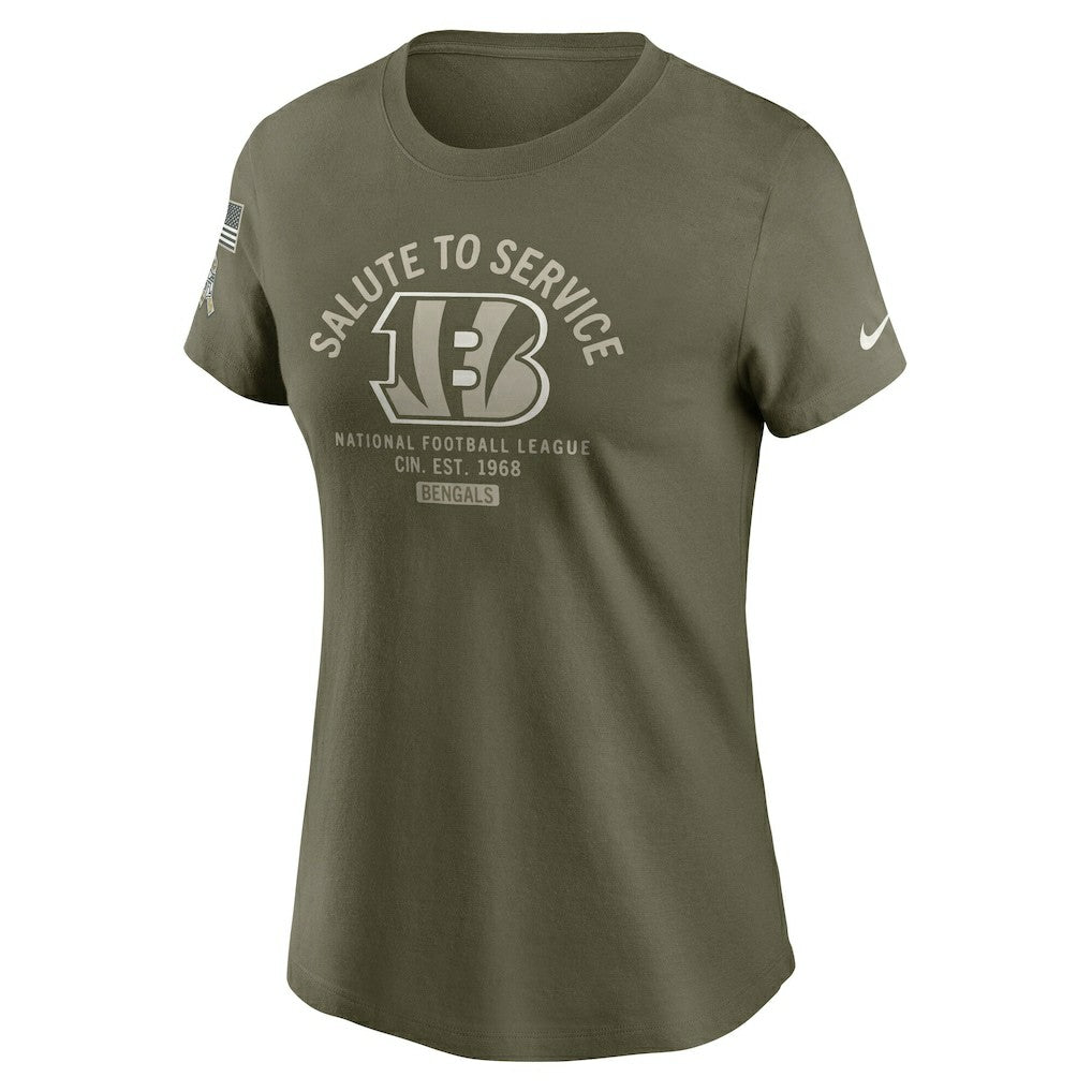 NFL Cincinnati Bengals Women's 2025 Salute to Service Sideline T-Shirt