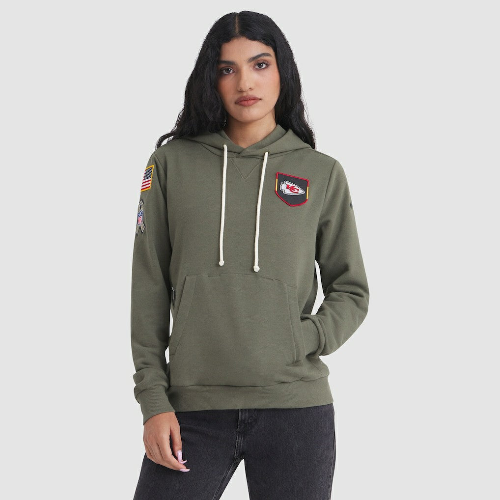 NFL Kansas City Chiefs Women's 2025 Salute to Service Sideline Standard Issue Dri-FIT Hoodie