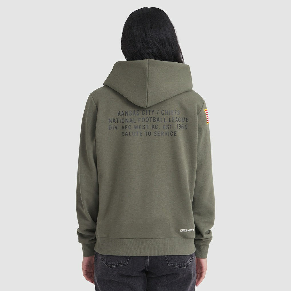 NFL Kansas City Chiefs Women's 2025 Salute to Service Sideline Standard Issue Dri-FIT Hoodie