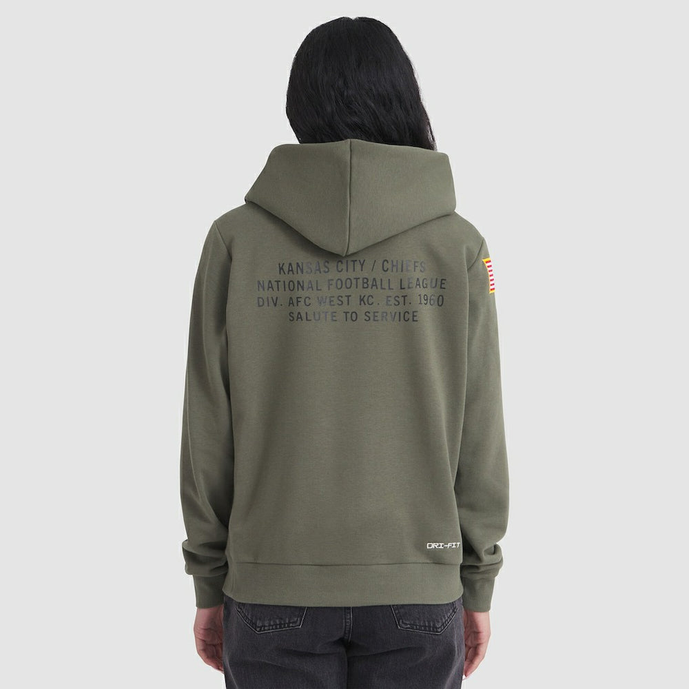 NFL Kansas City Chiefs Women's 2025 Salute to Service Sideline Standard Issue Dri-FIT Hoodie