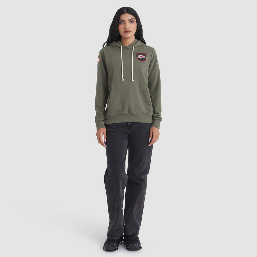 NFL Kansas City Chiefs Women's 2025 Salute to Service Sideline Standard Issue Dri-FIT Hoodie