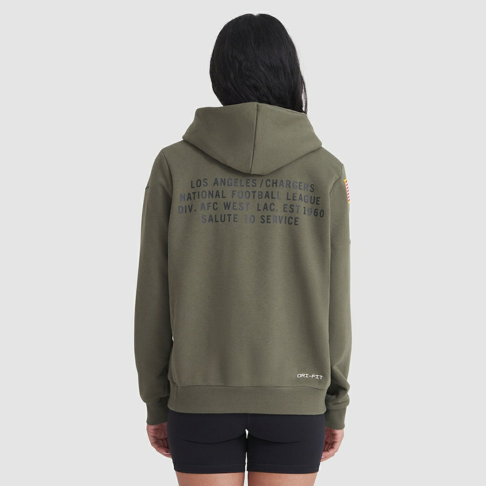 NFL Los Angeles Chargers Women's 2025 Salute to Service Sideline Standard Issue Dri-FIT Hoodie