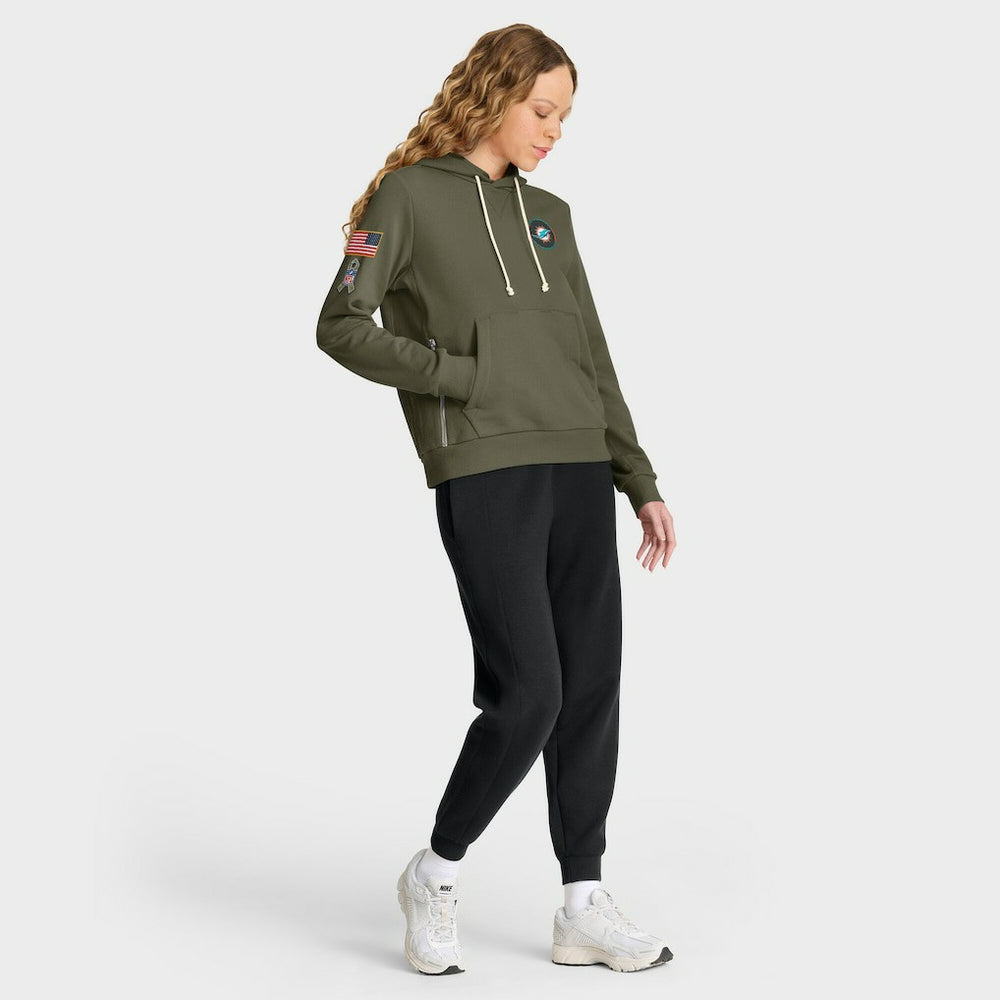 NFL Miami Dolphins Women's 2025 Salute to Service Sideline Standard Issue Dri-FIT Hoodie