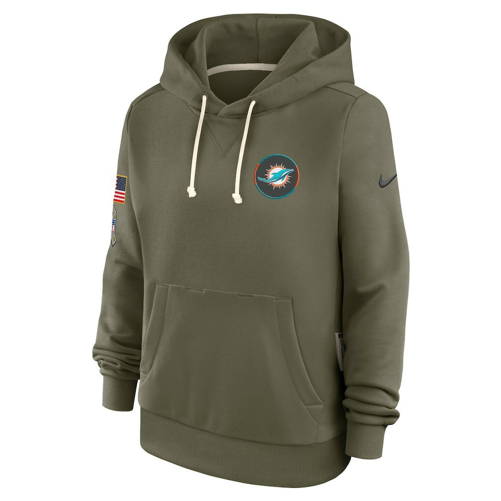 NFL Miami Dolphins Women's 2025 Salute to Service Sideline Standard Issue Dri-FIT Hoodie
