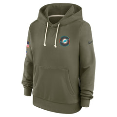 NFL Miami Dolphins Women's 2025 Salute to Service Sideline Standard Issue Dri-FIT Hoodie