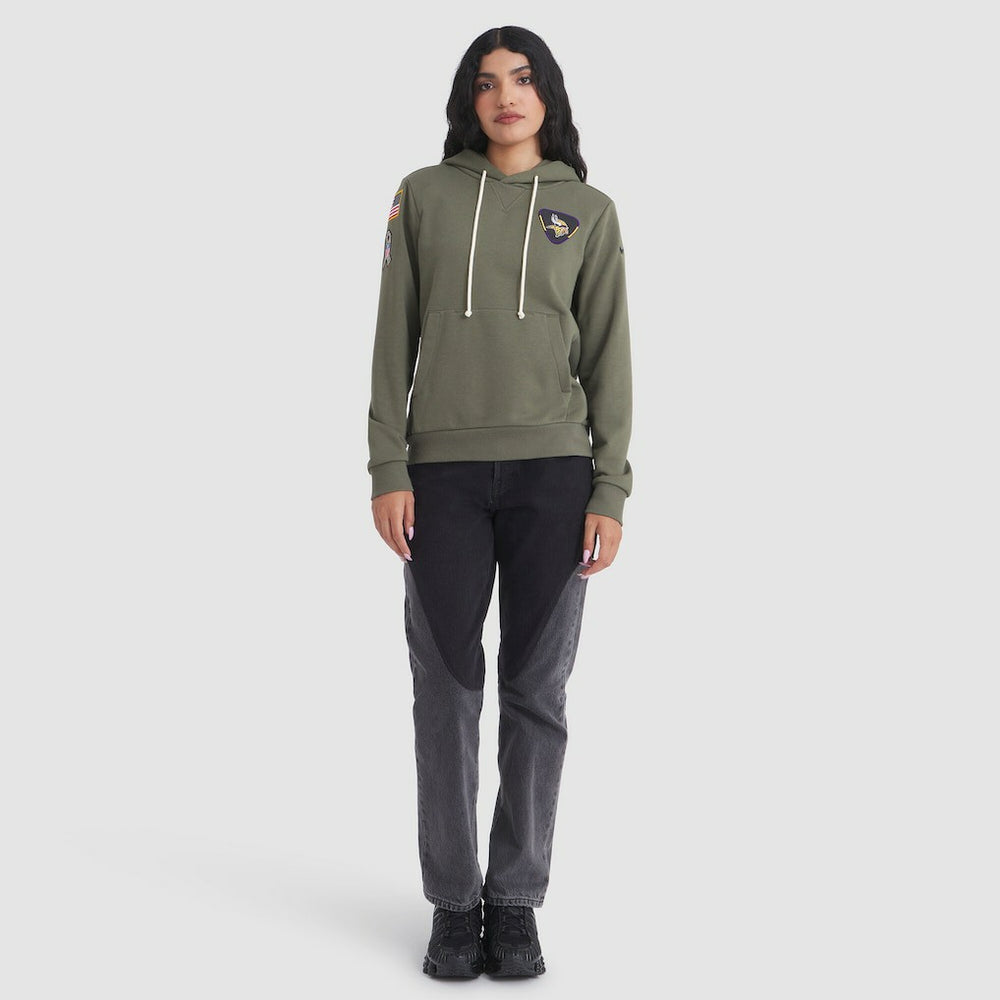 NFL Minnesota Vikings Women's 2025 Salute to Service Sideline Standard Issue Dri-FIT Hoodie