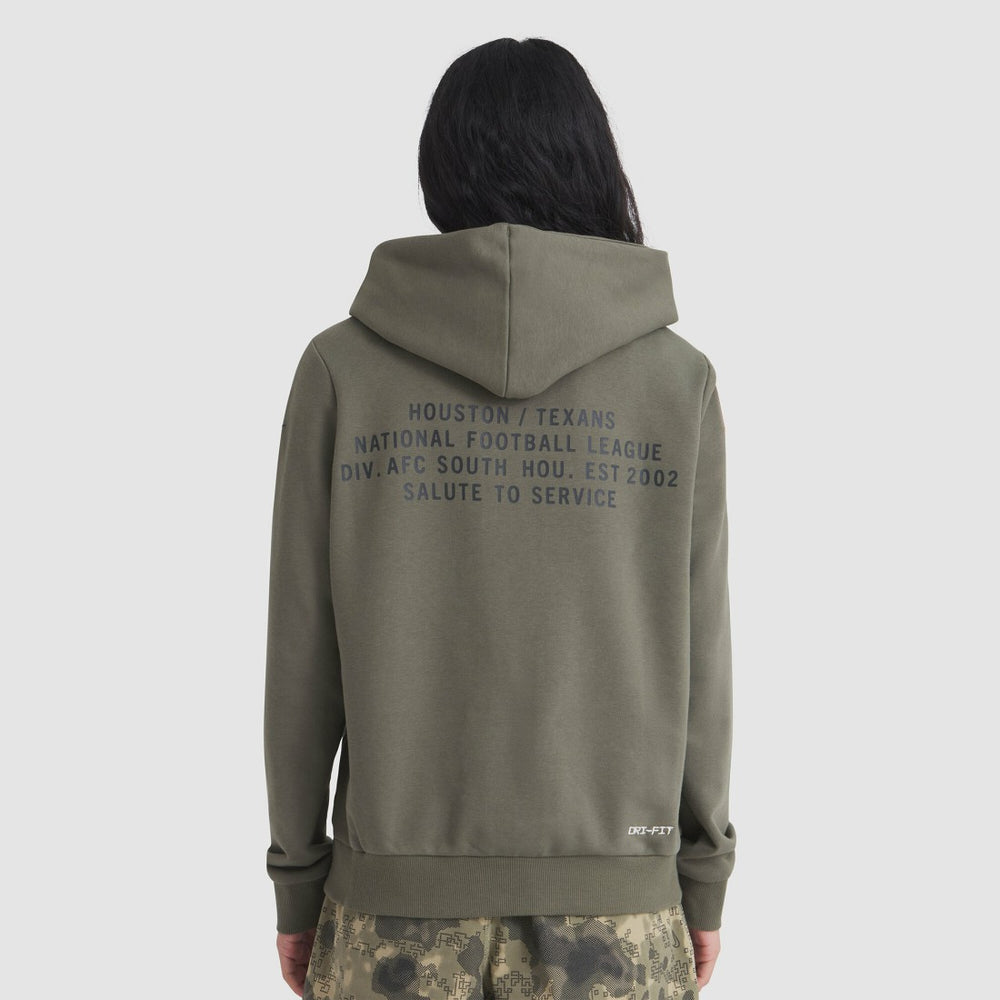 NFL Houston Texans Women's 2025 Salute to Service Sideline Standard Issue Dri-FIT Hoodie