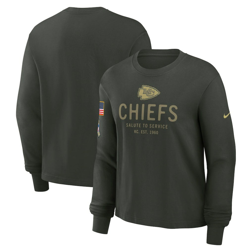 NFL Kansas City Chiefs Women's 2025 Salute to Service Sideline Dri-FIT Long Sleeve T-Shirt
