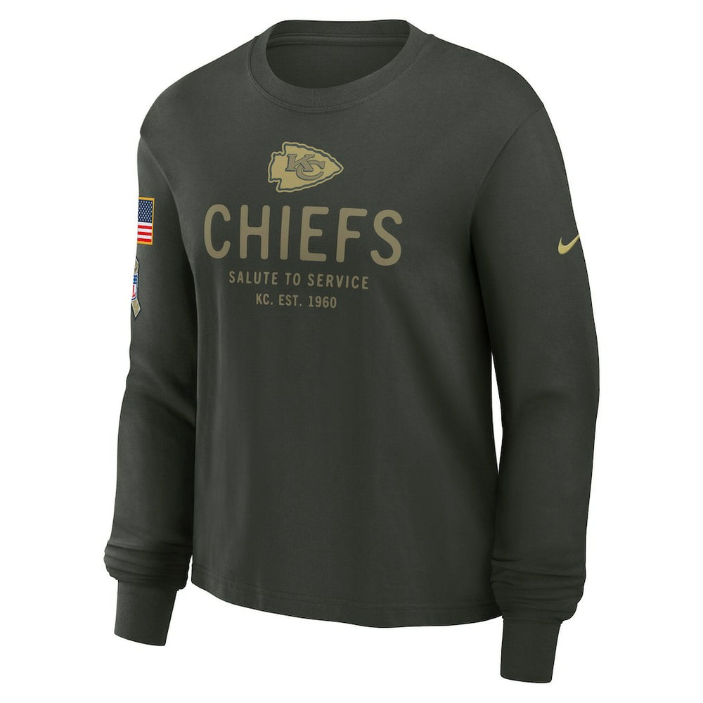 NFL Kansas City Chiefs Women's 2025 Salute to Service Sideline Dri-FIT Long Sleeve T-Shirt