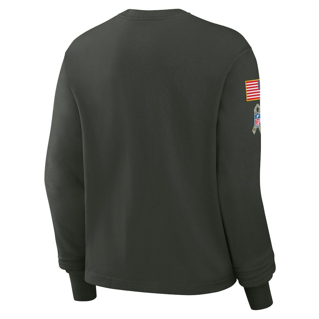 NFL Kansas City Chiefs Women's 2025 Salute to Service Sideline Dri-FIT Long Sleeve T-Shirt