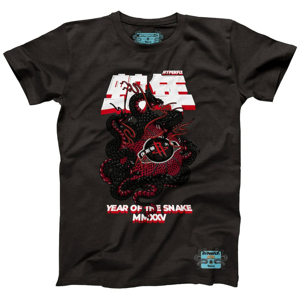 Houston Rockets NBALab x Hyperfly Unisex Year of the Snake Lunar New Year Collection T-Shirt - Heather Black sale