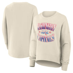 Washington Capitals Fanatics Women's Oversized Vintage Slice Pullover Sweatshirt