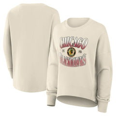 Chicago Blackhawks Fanatics Women's Oversized Vintage Slice Pullover Sweatshirt
