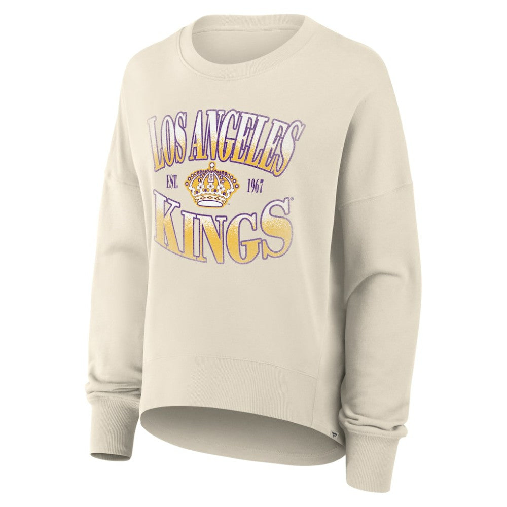 Los Angeles Kings Fanatics Women's Oversized Vintage Slice Pullover Sweatshirt