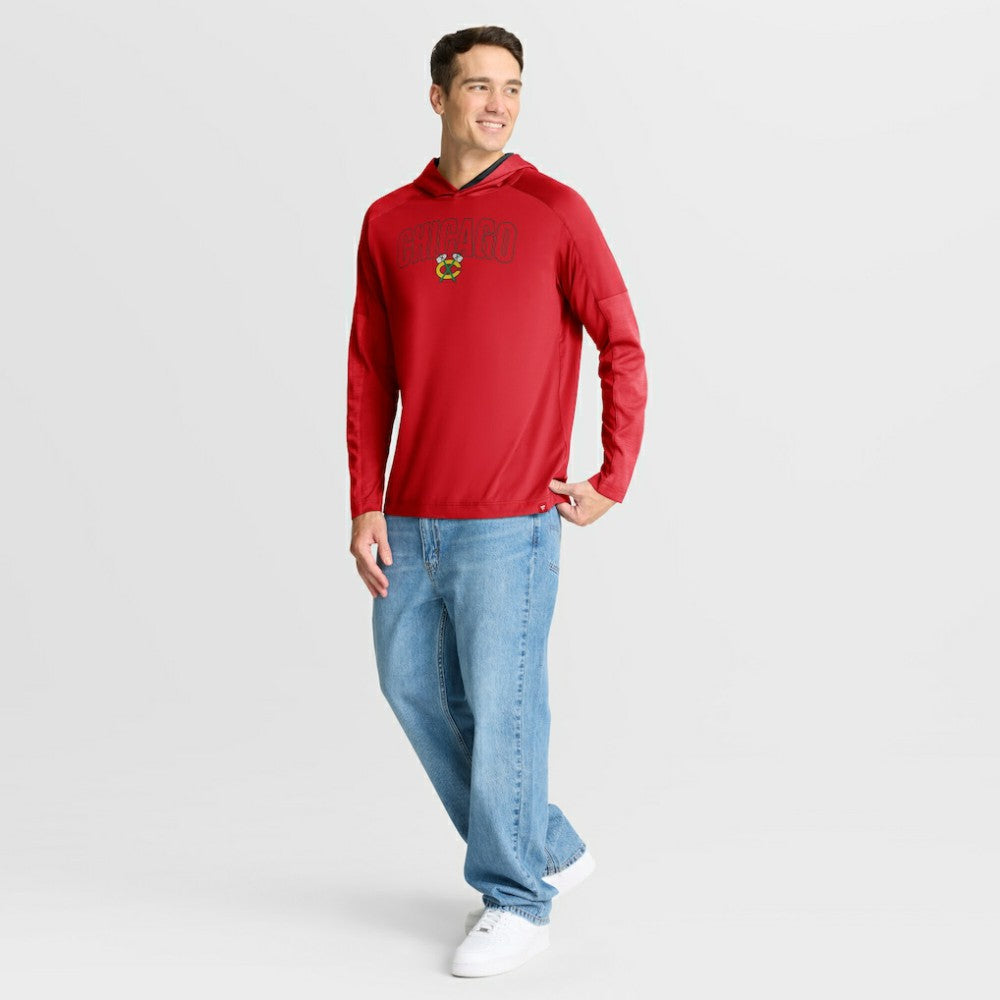 Chicago Blackhawks Fanatics Penalty Shot Long Sleeve Hoodie T-Shirt